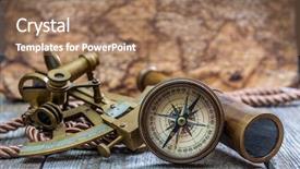  Presentation with vintage compass - Presentation consisting of scope - vintage still life with compass background and a coral colored foreground