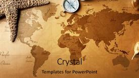  Presentation with compass - Theme with scope - world man with compass close background and a gold colored foreground