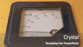  Presentation with old - Beautiful slide set featuring scope testing - old ammeter built into wooden backdrop and a  colored foreground