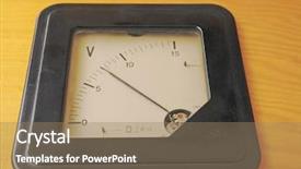 Presentation with voltmeter - Cool new theme with scope testing - old voltmeter built into wooden backdrop and a  colored foreground