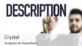  Presentation with scope work - Theme featuring scope work - business man pointing the text background and a white colored foreground