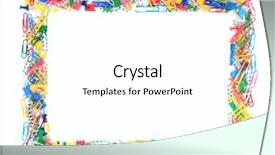  Presentation with scope work - Colorful PPT theme enhanced with scope work - frame of office supplies isolated backdrop and a white colored foreground