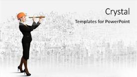  Presentation with construction work - Presentation design having garden bed with wooden bumper background and a gray colored foreground