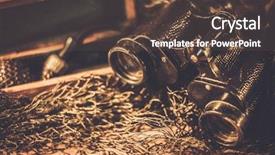  Presentation with wooden christian cross religious concept - Presentation theme having scope work - sea travelling concept in wooden background and a tawny brown colored foreground