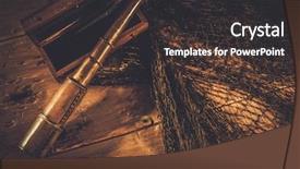  Presentation with wooden christian cross religious concept - Audience pleasing PPT layouts consisting of scope work - sea travelling concept in wooden backdrop and a dark gray colored foreground