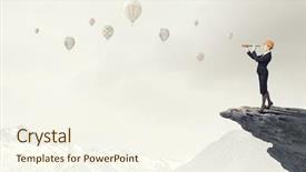  Presentation with woman engineer - Beautiful PPT theme featuring scope work - young woman engineer looking backdrop and a  colored foreground