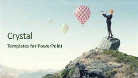  Presentation with woman engineer - Beautiful PPT theme featuring scope work - young woman engineer looking backdrop and a sky blue colored foreground