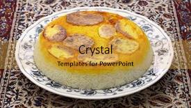  Presentation with potato - Cool new presentation design with scorched - potato tahdig iranian cuisine backdrop and a yellow colored foreground