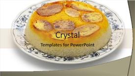  Presentation with potato - Presentation theme enhanced with scorched - potato tahdig iranian cuisine background and a yellow colored foreground