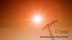  Presentation with sun power - PPT layouts having scorching-summer-sun-on-red background and a coral colored foreground