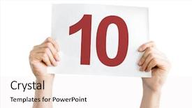  Presentation with scroll paper isolated on white - Slides enhanced with score - 10 placard isolated on white background and a white colored foreground