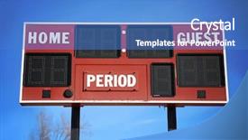  Presentation with sunny sky - PPT layouts consisting of score - background of a scoreboard background and a teal colored foreground