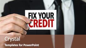  Presentation with credit score - Slide set featuring score - fix your credit background and a tawny brown colored foreground