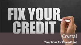  Presentation with credit score - Theme featuring score - fix your credit background and a gray colored foreground