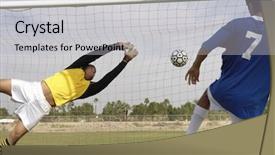  Presentation with rear view of bodyguard - Colorful PPT theme enhanced with score - rear view of young player backdrop and a light gray colored foreground