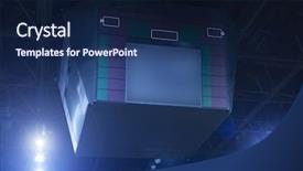  Presentation with scoreboard - Audience pleasing presentation theme consisting of scoreboard and spotlights backdrop and a navy blue colored foreground