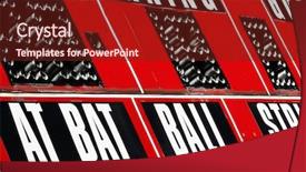  Presentation with scoreboard football - PPT layouts enhanced with scoreboard football - baseball scorboard with bat ball background and a tawny brown colored foreground