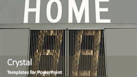  Presentation with home - Presentation theme consisting of scoreboard football - home score background and a tawny brown colored foreground