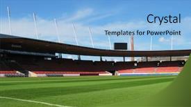  Presentation with scoreboard football - Cool new presentation design with scoreboard football - soccer stadium backdrop and a light blue colored foreground