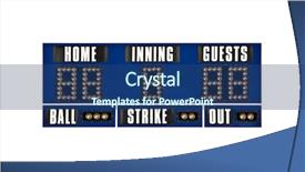  Presentation with scoreboard - Amazing theme having scoreboard for baseball closeup isolated backdrop and a ocean colored foreground