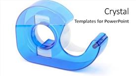  Presentation with scotch tape - Slide set featuring scotch - blue adhesive tape dispenser isolated background and a white colored foreground