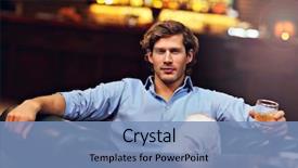  Presentation with whisky - Audience pleasing presentation design consisting of scotch - picture showing young man sitting backdrop and a teal colored foreground