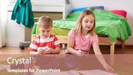  Presentation with scotch tape - PPT layouts featuring scotch tape - childhood leisure and people concept background and a coral colored foreground