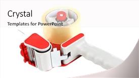 Presentation with scotch tape - Presentation design with scotch tape - dispenser isolated on white background and a white colored foreground