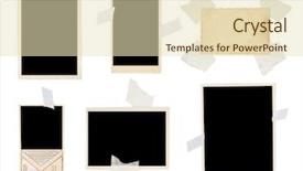  Presentation with scotch - Cool new PPT layouts with scotch tape - vintage photo set isolated backdrop and a soft green colored foreground