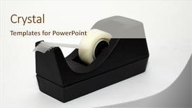  Presentation with scotch tape - Slide deck with scotch tape isolated background and a  colored foreground