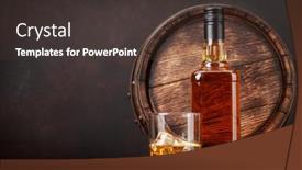  Presentation with scotch - Slide deck featuring scotch-whiskey-bottle-glass background and a tawny brown colored foreground
