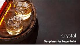  Presentation with scotch - Beautiful slides featuring scotch-whiskey-bottle-glasses backdrop and a wine colored foreground
