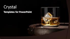  Presentation with scotch - Amazing PPT theme having scotch-whiskey-glass-and-old backdrop and a black colored foreground
