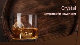  Presentation with scotch - Audience pleasing presentation theme consisting of scotch-whiskey-glass-and-old backdrop and a wine colored foreground