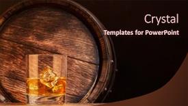  Presentation with scotch - Presentation design featuring scotch-whiskey-glass-and-old background and a wine colored foreground