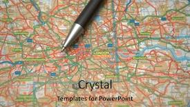  Presentation with scotland - PPT theme having scotland maps - pen and a map background and a coral colored foreground