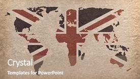  Presentation with world flag - Audience pleasing PPT layouts consisting of scotland maps - vintage world map with uk backdrop and a coral colored foreground