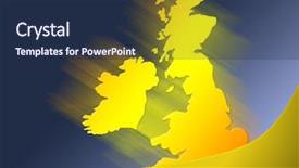  Presentation with overlaid - PPT theme featuring scotland maps - yellow outline map of uk background and a navy blue colored foreground