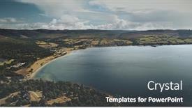  Presentation with forests - Slide set with scotland-s-ocean-brodick-harbour background and a dark gray colored foreground