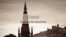  Presentation with united kingdom - Colorful PPT theme enhanced with scott-monument-and-edinburgh-city backdrop and a lemonade colored foreground