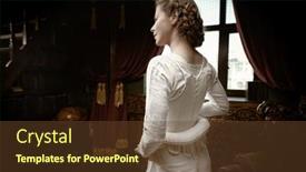  Presentation with 18th century - PPT layouts having scottish-clothing-of-the-18th background and a tawny brown colored foreground