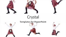  Presentation with dancing - Colorful presentation enhanced with scottish dance - scottish man dancing on white backdrop and a  colored foreground