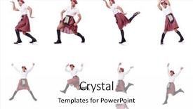  Presentation with scottish dance - Presentation theme having scottish dance - scottish man dancing on white background and a  colored foreground