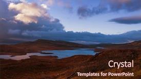  Presentation with scottish highlands - Audience pleasing PPT theme consisting of scottish highlands scotland united kingdom backdrop and a wine colored foreground