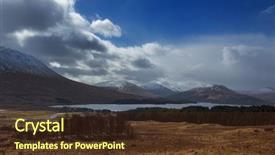  Presentation with scottish highlands - Slide deck featuring scottish highlands scotland united kingdom background and a tawny brown colored foreground