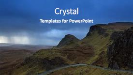  Presentation with scottish highlands - Cool new PPT theme with scottish highlands scotland united kingdom backdrop and a ocean colored foreground