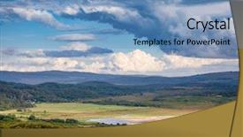  Presentation with sky - Slides with scottish summer landscape with moody background and a teal colored foreground