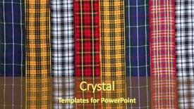  Presentation with tartan - Theme enhanced with scottish tartan fabric tapes pattern background and a tawny brown colored foreground