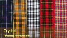  Presentation with tartan - Slide deck enhanced with scottish tartan fabric tapes pattern background and a tawny brown colored foreground
