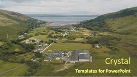  Presentation with nature village - Cool new presentation with scottish-whisky-distillery-at-village backdrop and a tawny brown colored foreground